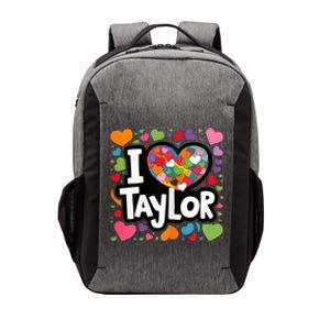 Heart My Name Is Taylor First Name I Love Taylor Vector Backpack