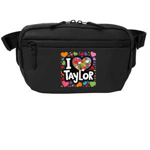 Heart My Name Is Taylor First Name I Love Taylor Crossbody Pack