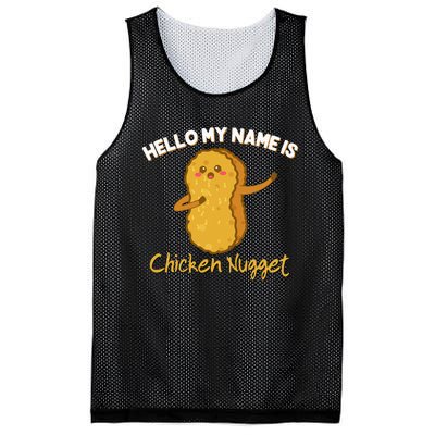 Hello My Name Is Chicken Nugget Costume Kids Chicken Mesh Reversible Basketball Jersey Tank