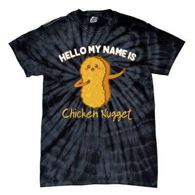 Hello My Name Is Chicken Nugget Costume Kids Chicken Tie-Dye T-Shirt