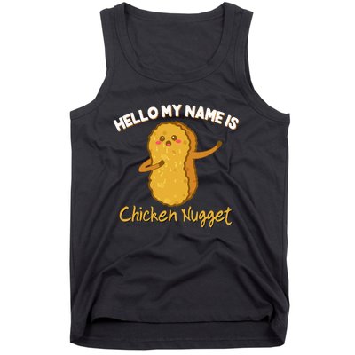 Hello My Name Is Chicken Nugget Costume Kids Chicken Tank Top