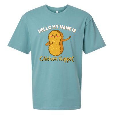 Hello My Name Is Chicken Nugget Costume Kids Chicken Sueded Cloud Jersey T-Shirt