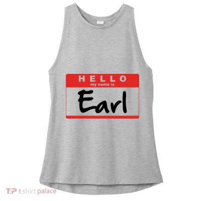 Hello My Name Is Earl Ladies PosiCharge Tri-Blend Wicking Tank