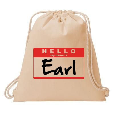 Hello My Name Is Earl Drawstring Bag