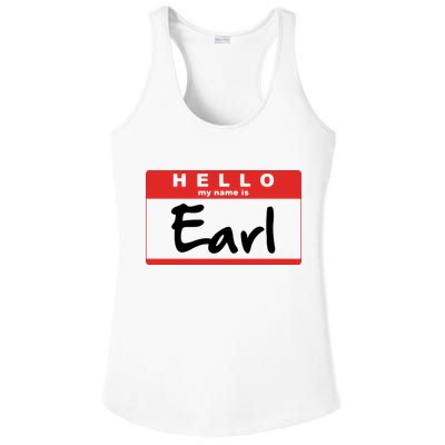 Hello My Name Is Earl Ladies PosiCharge Competitor Racerback Tank