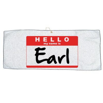 Hello My Name Is Earl Large Microfiber Waffle Golf Towel