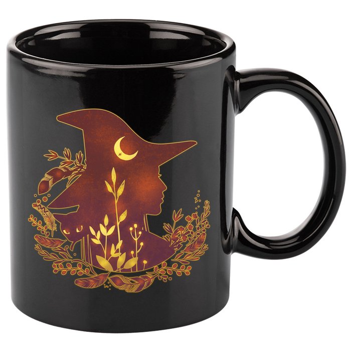 Halloween Mystical Nature Witch 11oz C Handle Ceramic Mug