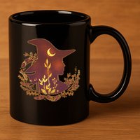 Halloween Mystical Nature Witch 11oz C Handle Ceramic Mug