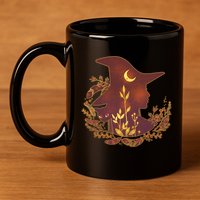 Halloween Mystical Nature Witch 11oz C Handle Ceramic Mug