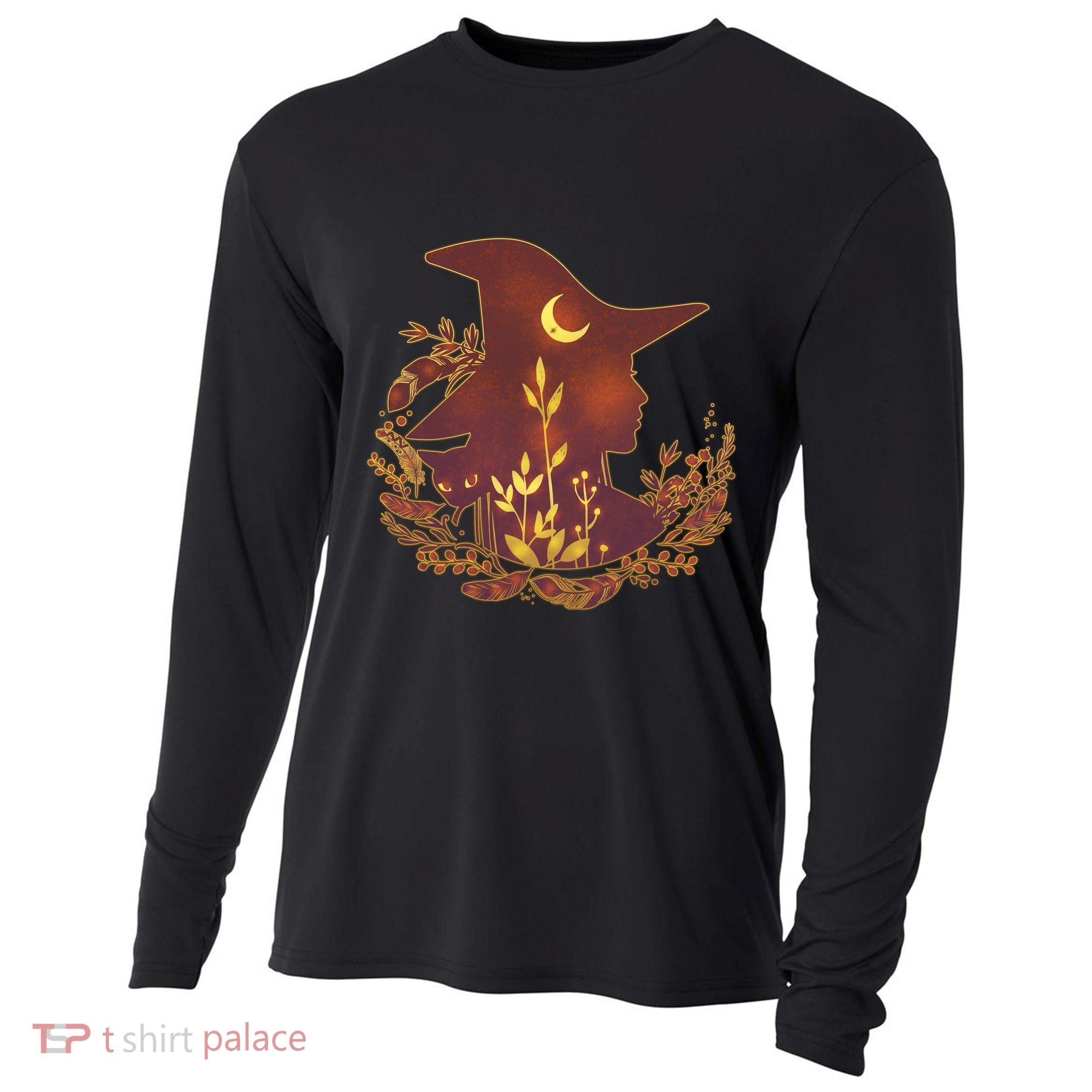 Halloween Mystical Nature Witch Cooling Performance Long Sleeve Crew