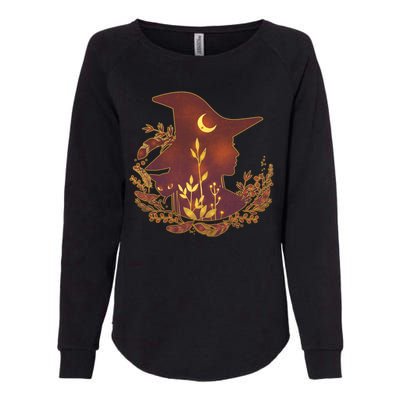 Halloween Mystical Nature Witch Womens California Wash Sweatshirt