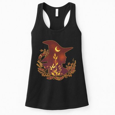 Halloween Mystical Nature Witch Womens Tank Top
