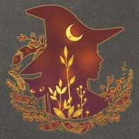 Halloween Mystical Nature Witch Cotton Canvas Backpack