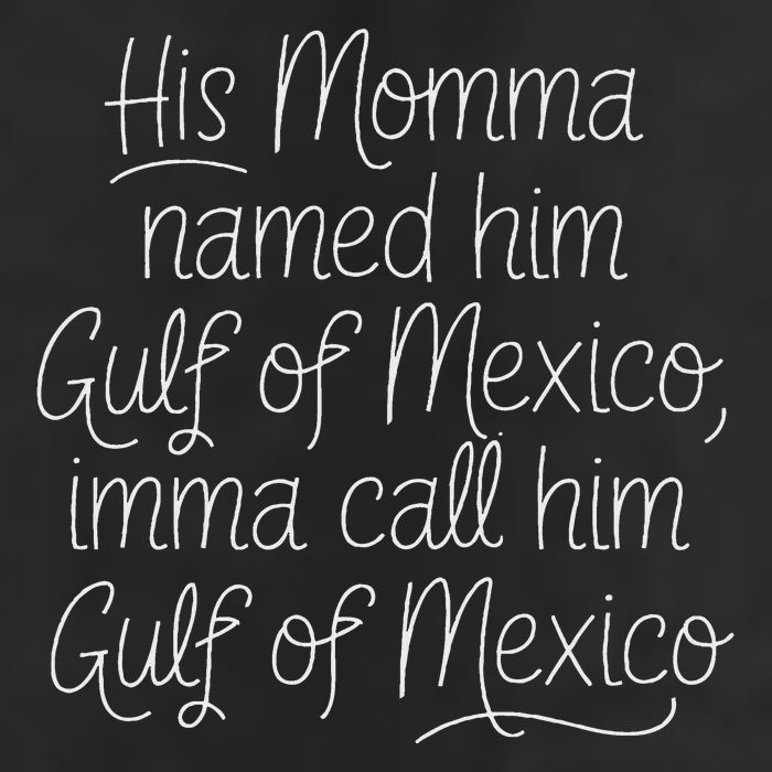 His Momma Named Him Gulf Of Mexico Funny Sarcastic Quote Cool Comfort Performance Bucket Hat