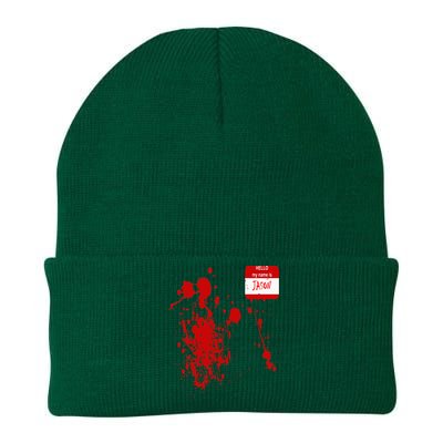 Hello My Name Is Jason Funny Halloween Costume Knit Cap Winter Beanie