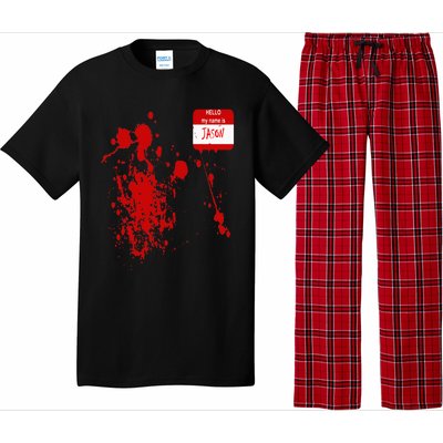 Hello My Name Is Jason Funny Halloween Costume Pajama Set