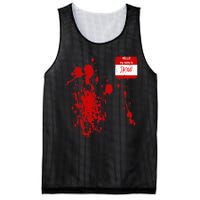 Hello My Name Is Jason Funny Halloween Costume Mesh Reversible Basketball Jersey Tank