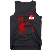 Hello My Name Is Jason Funny Halloween Costume Tank Top