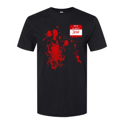 Hello My Name Is Jason Funny Halloween Costume Softstyle CVC T-Shirt