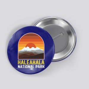 Haleakala Mountains National Park Cool Retro Style Sunset Gift Button