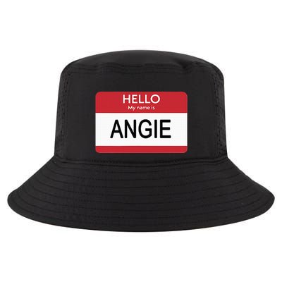 Hello My Name Is Angie Name Tag Cool Comfort Performance Bucket Hat