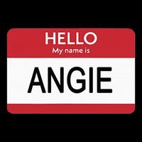 Hello My Name Is Angie Name Tag Backpack