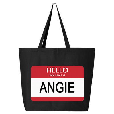 Hello My Name Is Angie Name Tag 25L Jumbo Tote