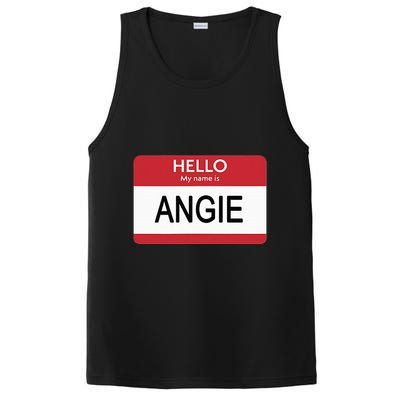 Hello My Name Is Angie Name Tag PosiCharge Competitor Tank