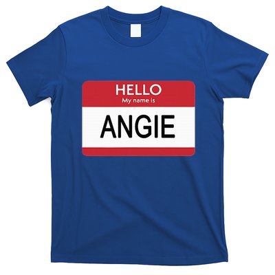 Hello My Name Is Angie Name Tag T-Shirt