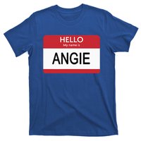 Hello My Name Is Angie Name Tag T-Shirt