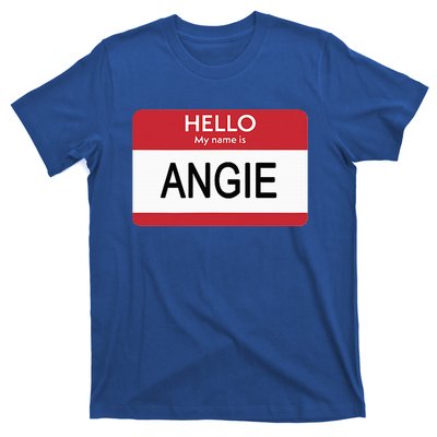 Hello My Name Is Angie Name Tag T-Shirt