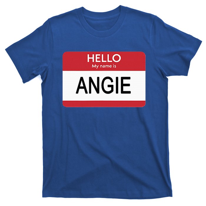 Hello My Name Is Angie Name Tag T-Shirt