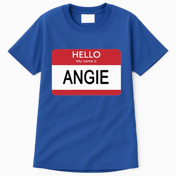 Hello My Name Is Angie Name Tag Tall T-Shirt