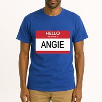 Hello My Name Is Angie Name Tag Tall T-Shirt