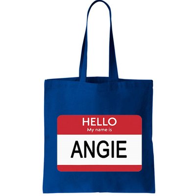 Hello My Name Is Angie Name Tag Bag
