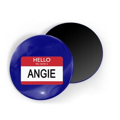 Hello My Name Is Angie Name Tag Magnet