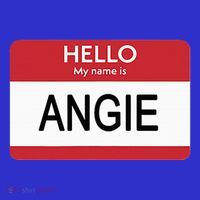 Hello My Name Is Angie Name Tag Womens Tank Top