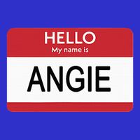 Hello My Name Is Angie Name Tag Baby Bodysuit