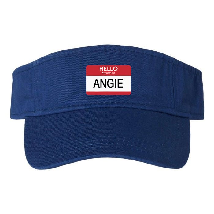 Hello My Name Is Angie Name Tag Visor