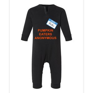 Hello My Name Is Peter Pumpkin Eaters Anonymous Infant Fleece One Piece