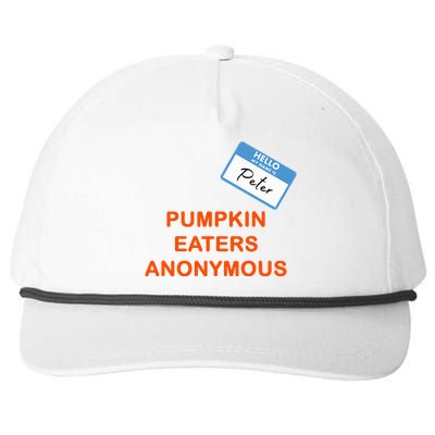 Hello My Name Is Peter Pumpkin Eaters Anonymous Snapback Five-Panel Rope Hat