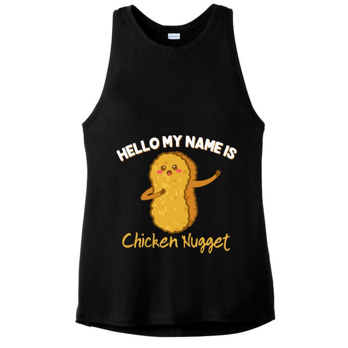 Hello My Name Is Chicken Nugget Costume Chicken Ladies PosiCharge Tri-Blend Wicking Tank