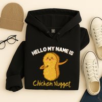 Hello My Name Is Chicken Nugget Costume Chicken Hoodie