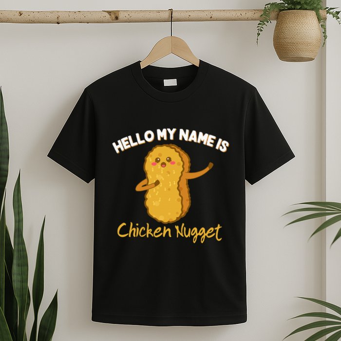 Hello My Name Is Chicken Nugget Costume Chicken T-Shirt