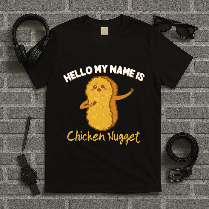 Hello My Name Is Chicken Nugget Costume Chicken T-Shirt
