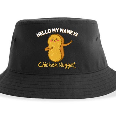 Hello My Name Is Chicken Nugget Costume Chicken Sustainable Bucket Hat