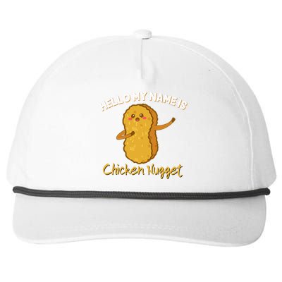 Hello My Name Is Chicken Nugget Costume Chicken Snapback Five-Panel Rope Hat