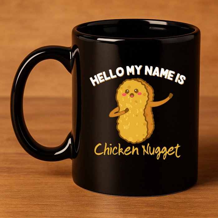 Hello My Name Is Chicken Nugget Costume Chicken 11oz C Handle Ceramic Mug