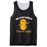 Hello My Name Is Chicken Nugget Costume Chicken Mesh Reversible Basketball Jersey Tank