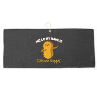Hello My Name Is Chicken Nugget Costume Chicken Large Microfiber Waffle Golf Towel